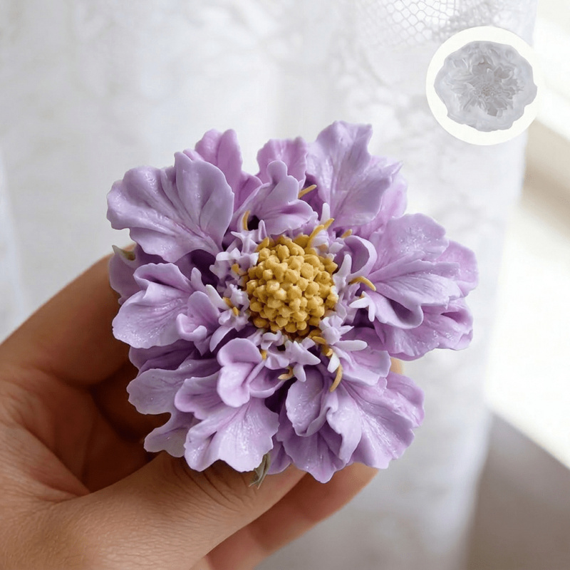 Soap Making Kits - 1 Dreamy Blue Potted Flower Silicone