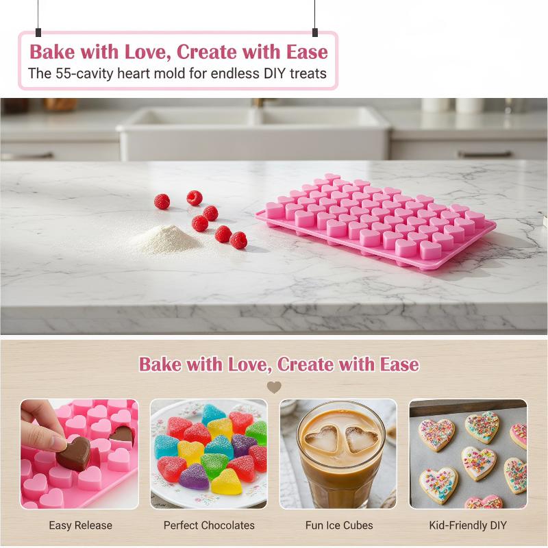 55 Grids Heart Silicone Cake M - Soap Making Gloves recension och pris