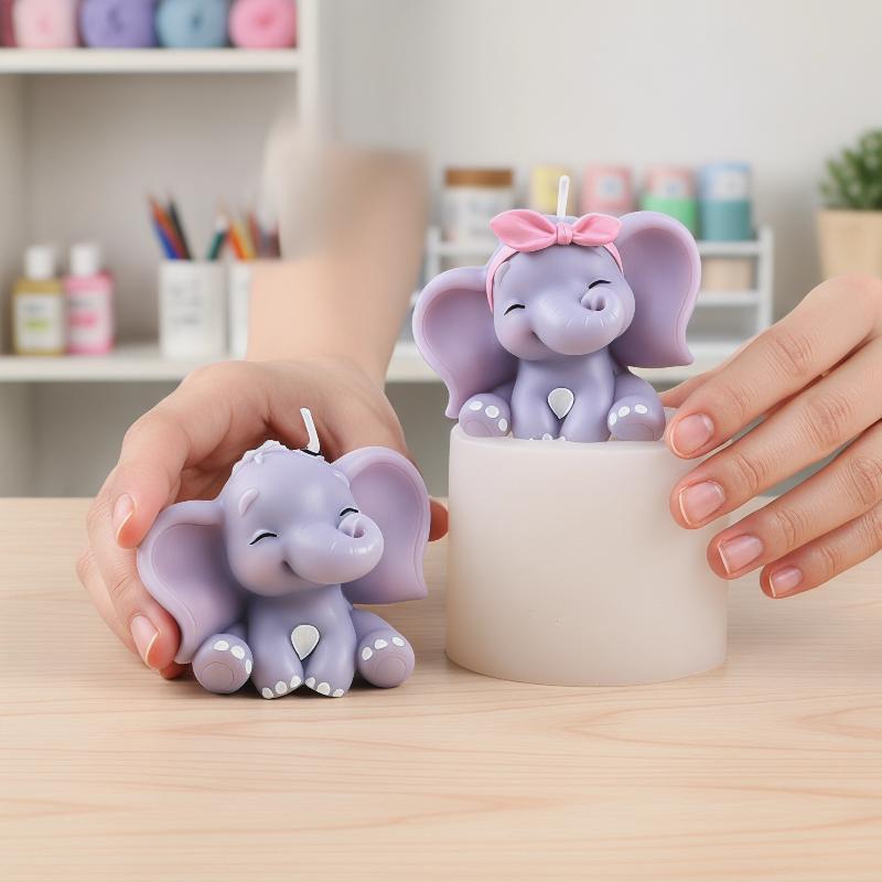 Cute 3D Elephant Silicone Cand - Soap Making Kits recension och pris
