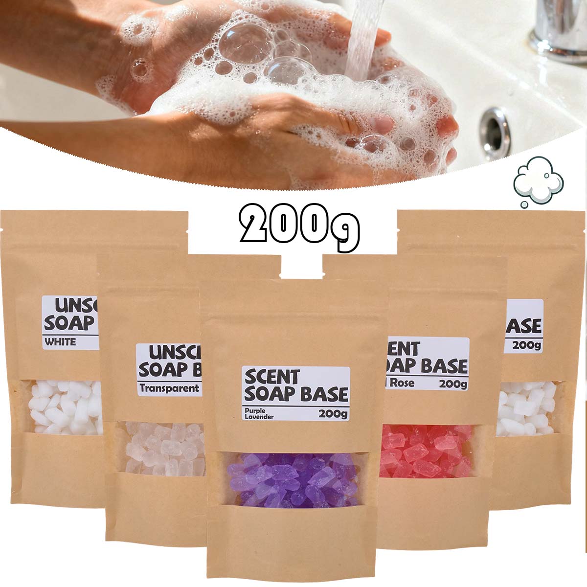 200g Scented Soap Base Glyceri - Soap Making Goats Milk recension och pris
