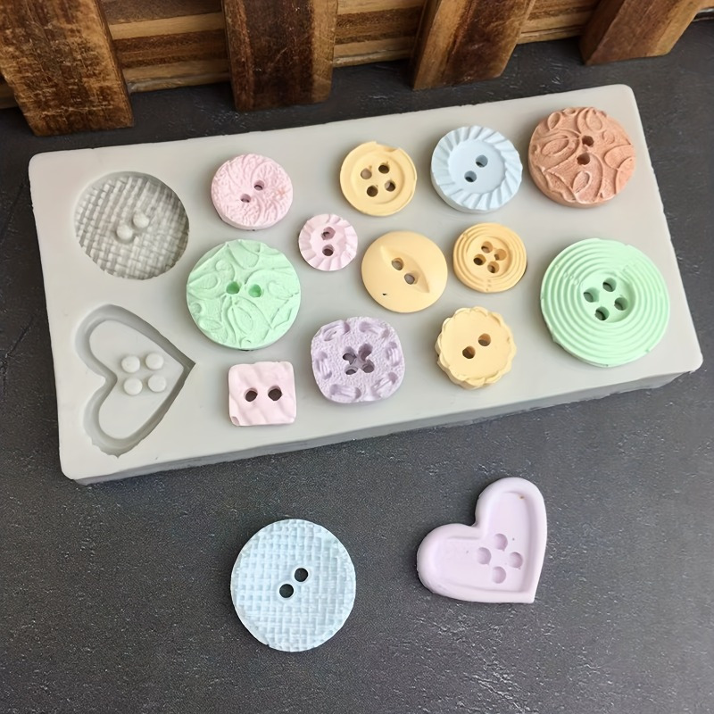 Buttons Shape Silicone Mold Si - Soap Making Kits recension och pris