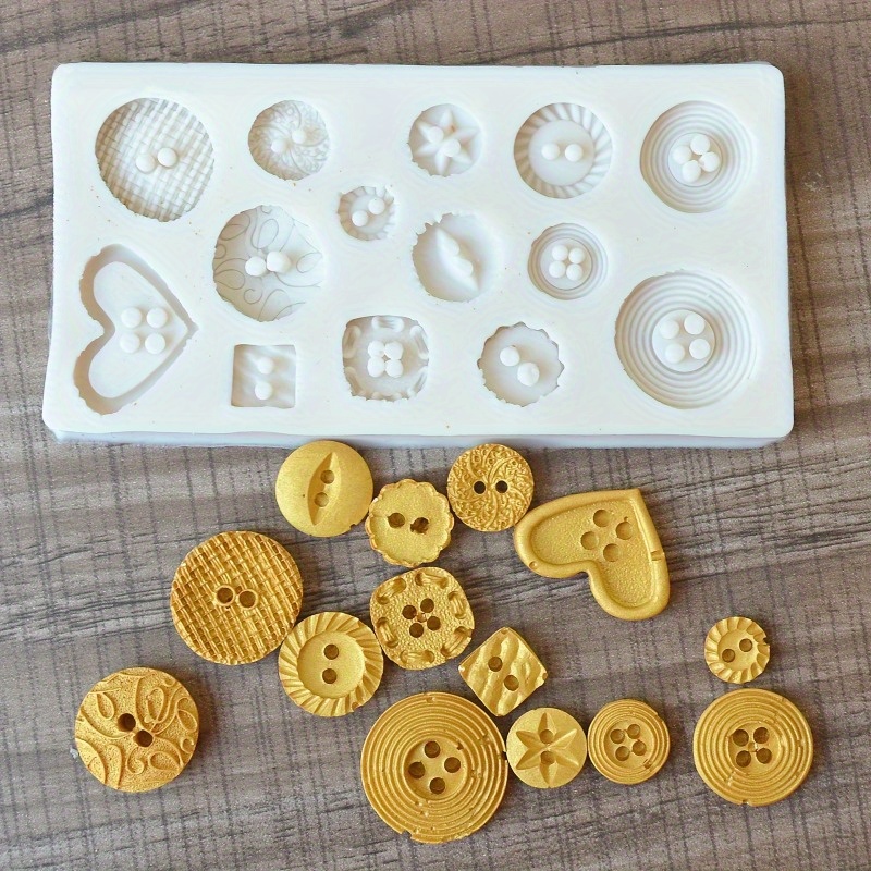 Buttons Shape Silicone Mold Si - Soap Making Kits recension och pris