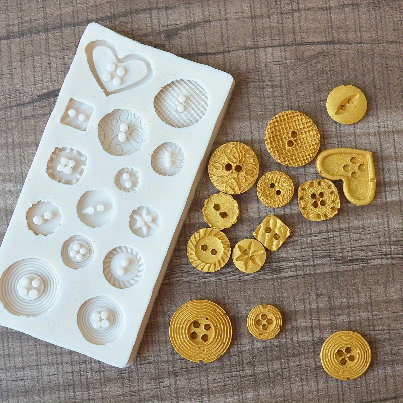 Buttons Shape Silicone Mold Si - Soap Making Kits recension och pris