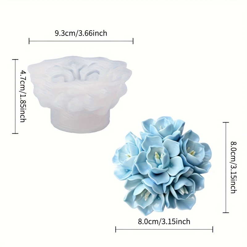1 Hydrangea Candle Silicone Mo - Soap Making Kits recension och pris
