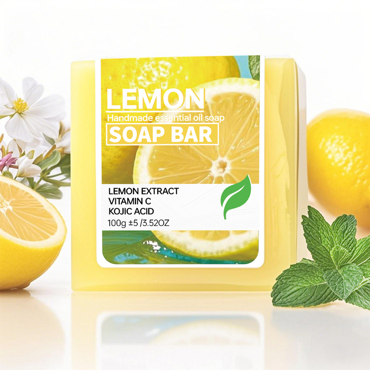 Lemon essential oil soap, vita - Essential Oil Soap recension och pris
