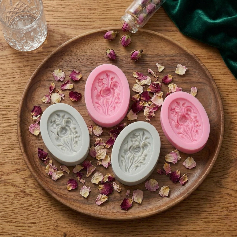4 Silicone mold with flower sh - Soap Making Kits recension och pris